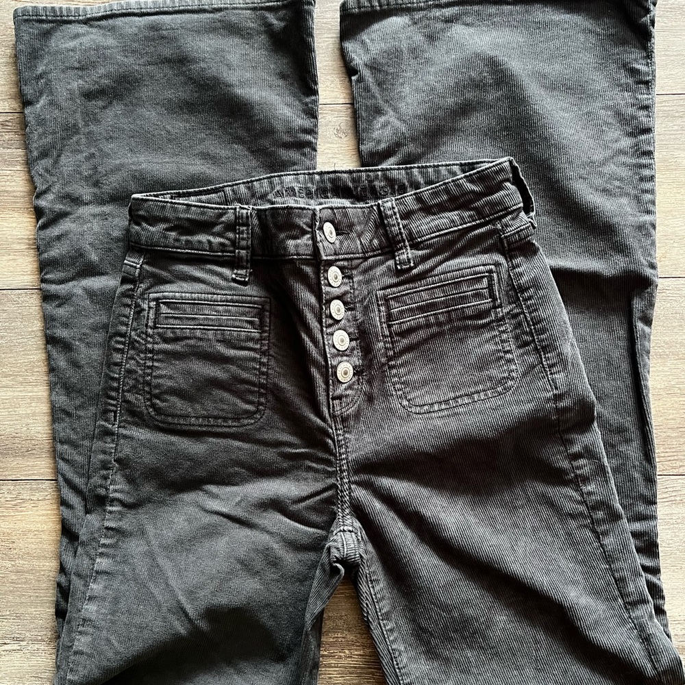 American Eagle Outfitters Charcoal Flare Jeans